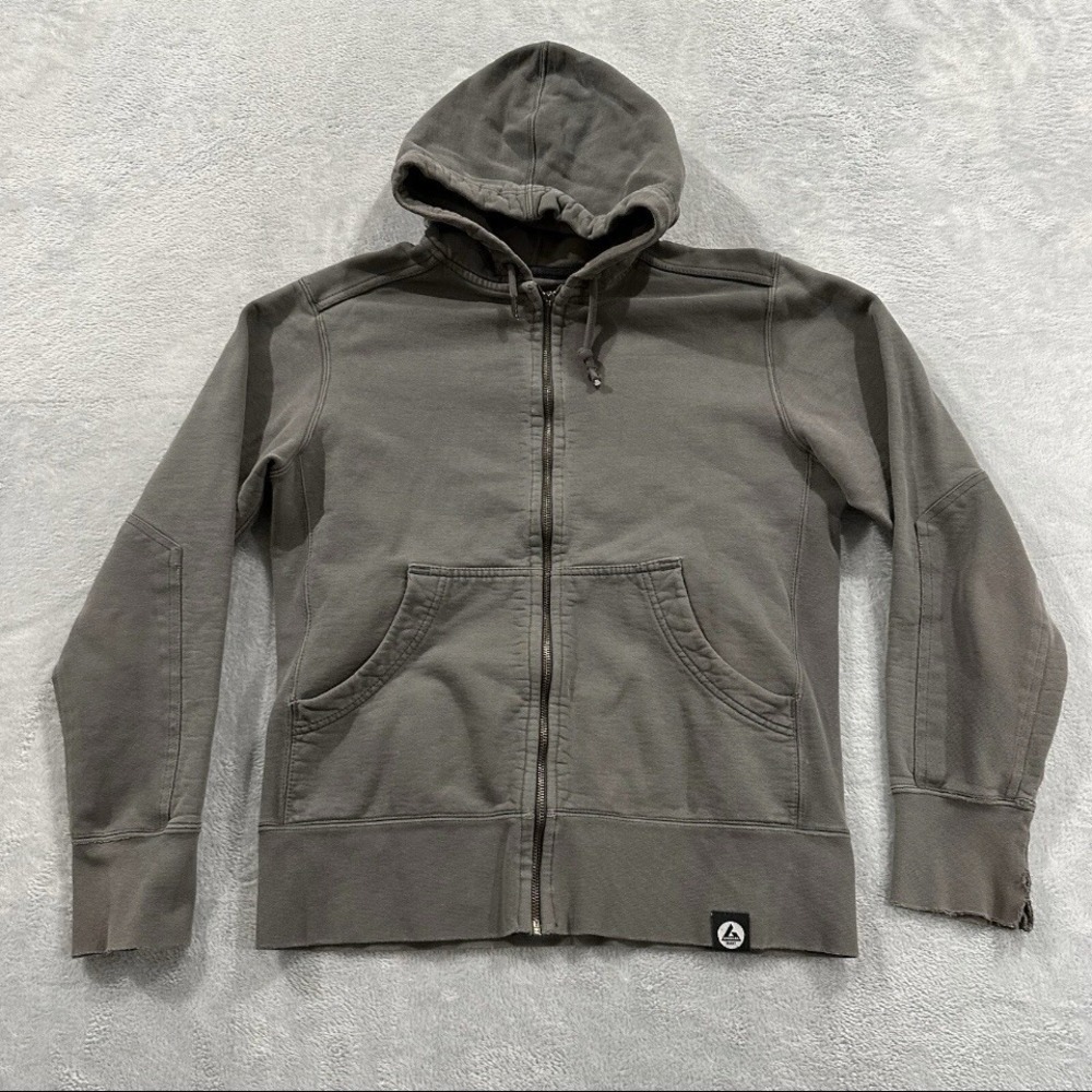 American Giant Hoodie Mens M Gray Full Zip Sweatshirt Cotton Heavy USA Made Y2K
